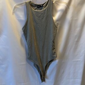 NWT Shein Olive Green Sleeveless Bodysuit - size 2